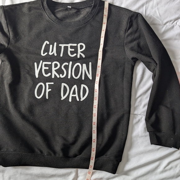 Cuter Version Of Dad - Father Dad Father's Day Cute Kids T-shirt Black sweater - Picture 7 of 8